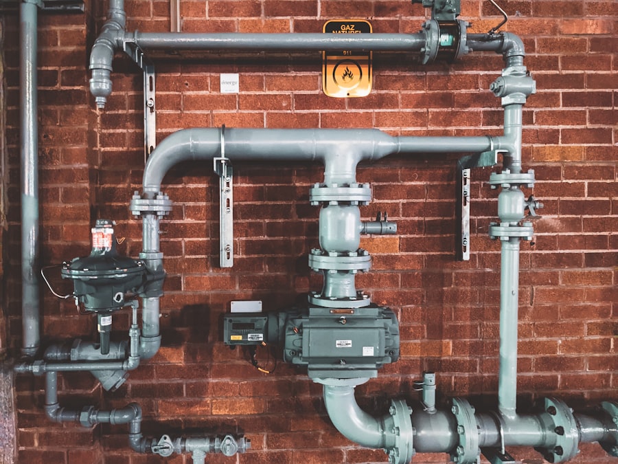 Plumber working on copper pipework